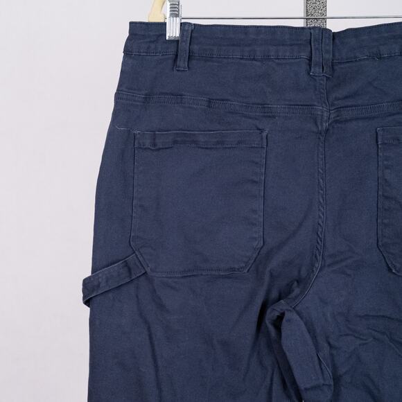 Men's Caterpillar Workwear Carpenter Pants 40x29 Blue Double Front Cotton Canvas - Picture 4 of 6